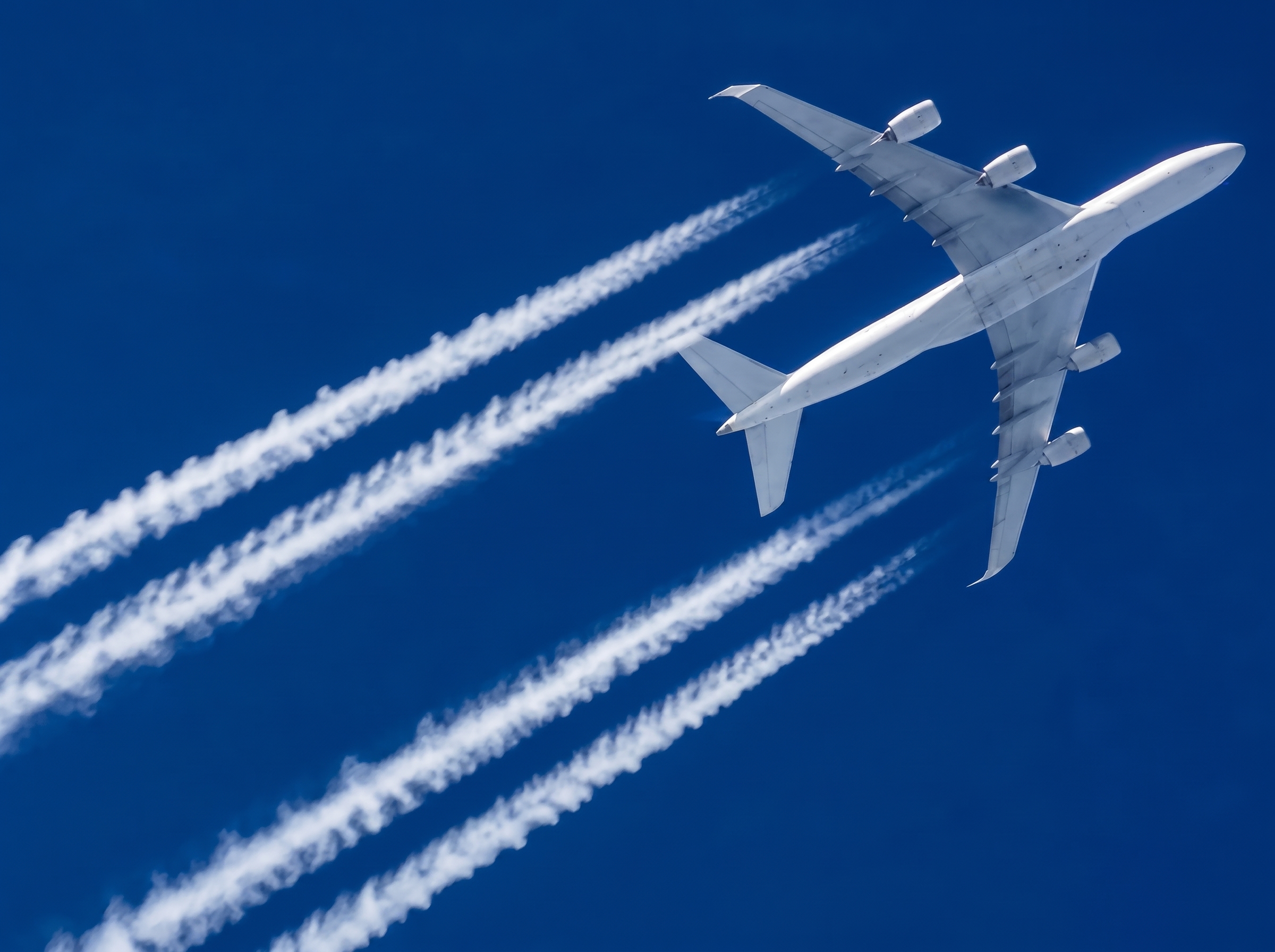 Aircraft above cloud cover.
